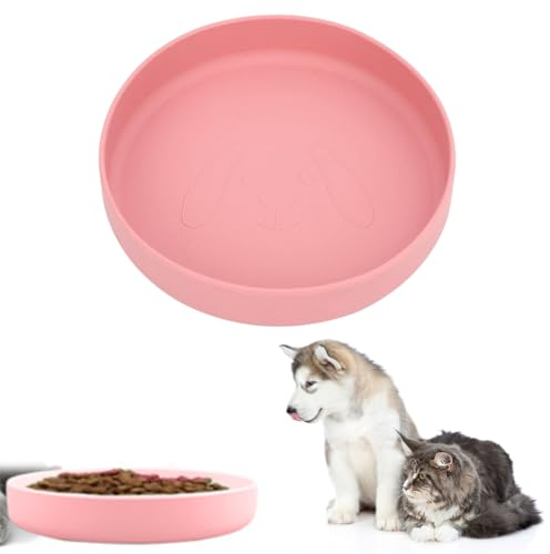 Katzennapf Flach,Silikon Katzen Napf,Futternapf Katze,15cm Silikonnapf Breit Katzen napf,Futternapf Katzenfutter,Katze Katzenteller,Katzenschüssel Katzen,Katzenteller für Trockenfutter und Nassfutter