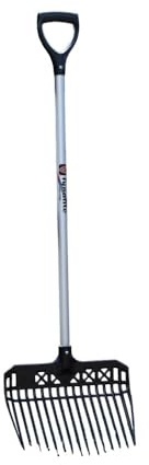 Fynalite Plastic D-Grip Stable Fork (90cm) (White/Black)