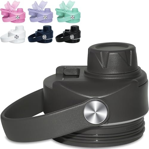 Chug Cap für Yeti Rambler 1020 ml, 737 ml, 510 ml, 1814 ml, flexibler Griff, Ausgießer oben für Yeti-Deckelzubehör, abnehmbare Dichtung, leicht zu reinigen, BPA-frei, spülmaschinenfest