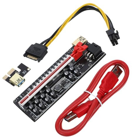 UKCOCO Graphics Adapter Card Pcie Riser to Mining Gpu Extension Cable for Mining Rig Pcie Riser Cable for Gpu Adapter Card