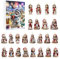 Adventskalender 2024 Weihnachtspuzzle für Kinder Erwachsene, 24 Boxen Puzzles Adventskalender, Wandbehang, Bastelkalender, Weihnachts-Adventskalender 2024, Miniatur-Jesus-Figuren-Set