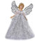 Weihnachtsengel Baumspitze - 22 cm Engel Figur als Weihnachtsbaum Spitze Christbaumspitze Figuren - Tannenbaumspitze Baumschmuck Glitzer Engel Weihnachtsdeko