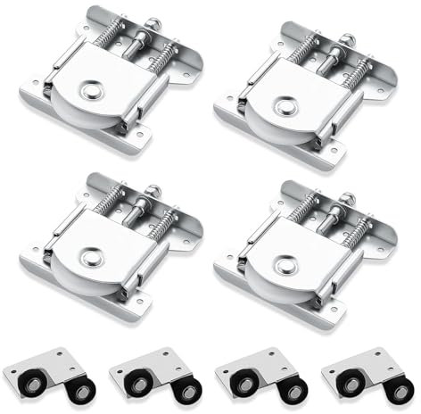 4 Piezas Puerta Corredera Polea,Ruedas para Muebles,Accesorios para puertas correderas,Puerta corredera,rodillo para armario,Reemplazo de Accesorios de Puertas Corredizas