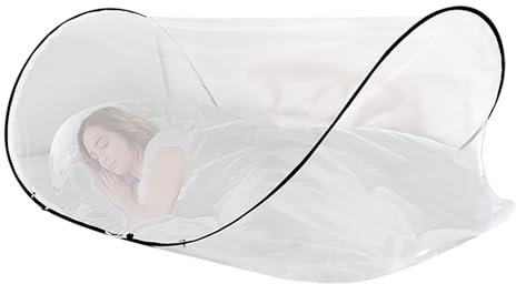 Zanzariera a maglia fine – Tenda pop-up da viaggio, zanzariera per letto | Home Grande zanzariera ultraleggera per letti, zanzariera regolabile per dormire meglio