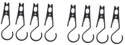 YARNOW 2sets Carabiner Hooks with Hooks Clips Hanging Clips for Camping Gear 4pcs*2