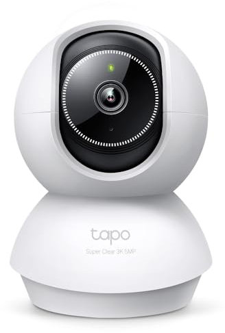 Tapo TP-Link C230, 3K 5MP, Supporto AI, Motion Tracking, 360°, Visione notturna 12m, Comunicazione vocale bidirezionale, archiviazione cloud/locale, rilevamento pianto bambino, telecamera di sicurezza