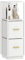 Hzuaneri Badezimmerschrank, Badregal mit 2 Schubladen, Schmaler Aufbewahrungsschrank, Multifunktionaler Badschrank, für Badezimmer Wohnzimmer, Schlafzimmer Weiß 30 x 30 x 89,6 cm BC17203W