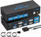 AILVLVNG HDMI Displayport KVM Switch 2 PC 2 Monitore 4K@60Hz USB 3.0 KVM-Switches für 2 PC teilen sich 2 Monitor und 4 USB 3.0-Anschlüsse, Inklusive 12V 1A Adapter und Desktop-Controller