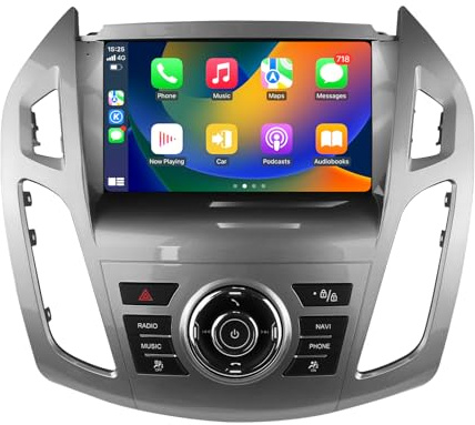 Android 14 9-Zoll-Autoradio für Frod Transit Connect für Frod Tourneo Connect 2013-2018, unterstützt kabelloses Carplay/Android Auto, Lenkradsteuerung, WLAN/4G, FM SWC 4-Kern 2GB & 64GB