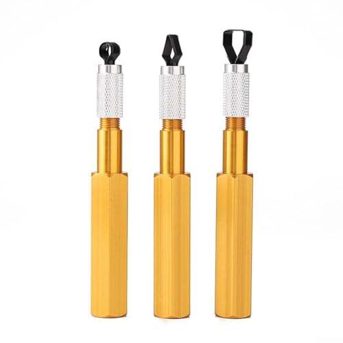 Zilimontt Aluminum Alloy Corner Smoothing Handle with 3 Blades for Vinyl Flooring PVC Welding and Skiving, Construction Hand Tool for Yin and Yang Wall Corners,(Yellow)