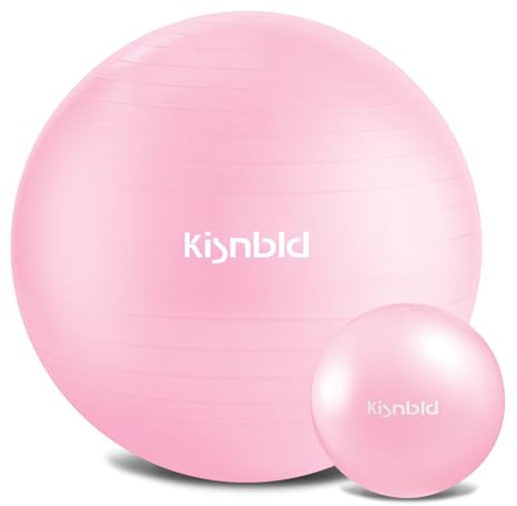 kisnbld Exercise Ball, Extra Thick Yoga Ball for Home Workout & Stability