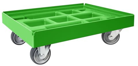 Kistenroller/Transportroller Easy 600 x 400 mm 2 Bock- & 2 Lenkrollen (Grün)
