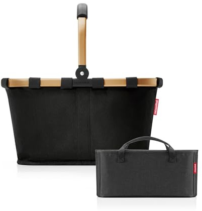 reisenthel Carrybag Frame Gold/Black + Organizer Black - Funktionaler Taschen-Organizer: Für noch mehr Ordnung in Ihrer reisenthel Einkaufskorb