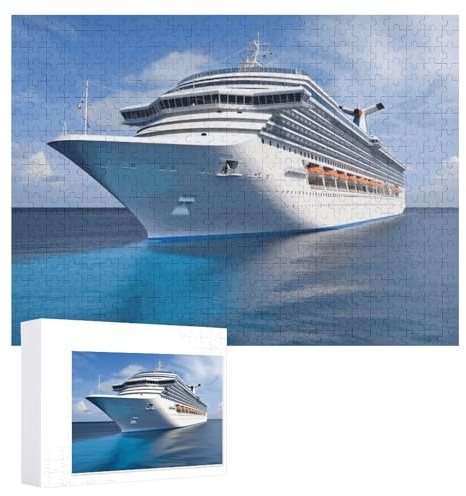 Puzzles für Erwachsene, 500 Teile, personalisiertes Holzpuzzle, Kreuzfahrtschiff-Puzzle, anspruchsvolles Bilderpuzzle für Familie, Hochzeit, Weihnachten, Geburtstag, Geschenke, Kunst, Wanddekoration