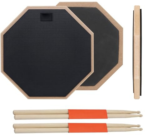12 Zoll Leise Training Drum Pad Set mit 2 Paar Drumsticks und Tragetasche für Schlagzeuger Drum Pad für Home Practice