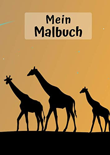Mein Malbuch: Motiv Giraffe No. 4 | DIN A4 | Blanko | Geschenkidee