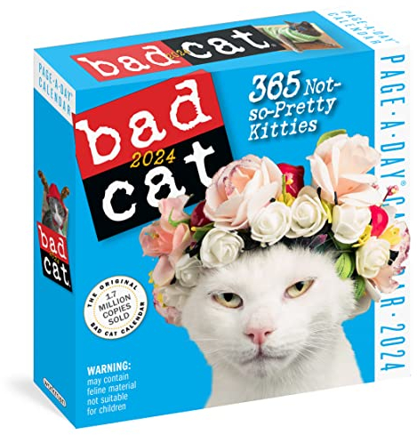 Bad Cat Page-A-Day Calendar 2024: 365 Not-so-Pretty Kitties
