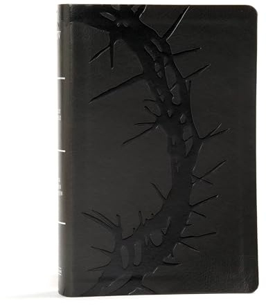 KJV Large Print Personal Size Reference Bible, Charcoal LeatherTouch, Red Letter, Pure Cambridge Text, Presentation Page, Cross-References, Full-Color Maps, Easy-to-Read Bible MCM Type