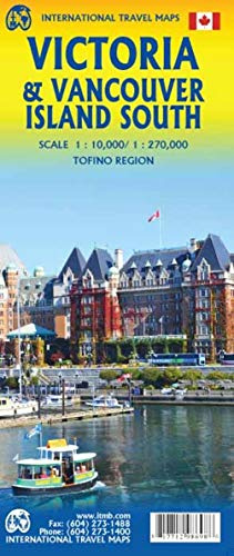 Victoria / Vancouver: Stadtplan Victoria/ Vancouver, doppelseitig Stpl.Victoria 10T. TK Southern half of Vancouver Island 270T.
