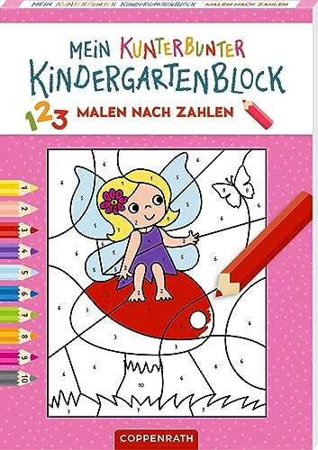 Mein kunterbunter Kindergartenblock: Malen nach Zahlen (Zauberwald)