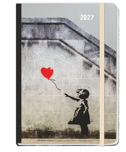 Design Diary Banksy 2027: Kalenderbuch 2027 im Format 15,2 x 21,5 cm Guerilla-Art von zart bis zeitkritisch: Taschenkalender mit einem Covermotiv des berühmtesten anonymen Künstlers