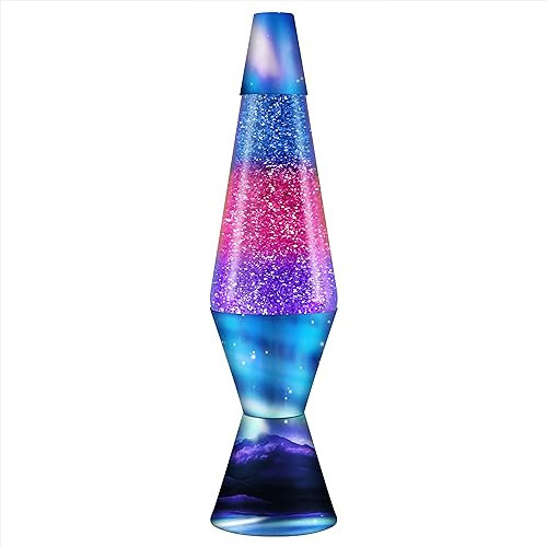 Lava Lamp Northern Lights 2160, Tri-colour Globe, Silver Glitter, Decorative Base and Cap, Original 14.5 inch LAVA® Motion Lamp to Illuminate Your Mood