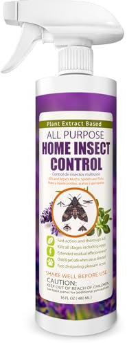 EcoVenger by EcoRaider All Purpose Insect Control 16 OZ, Fleas, Fruit Flies, Gnats, Moths, Roaches, Spiders,Roaches. Fast Kill, Lasting Prevention, Kill Eggs, Plant Extract Based & Non-Toxic