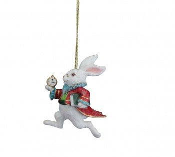 Gisela Graham Fairytale White Rabbit Christmas Tree Decoration