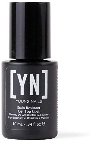 Young Nails Stain Resistant Gel Top Coat Prevents Staining with Clear High Gloss Top Coat for False Nails 0.6g