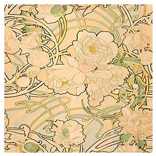 murando - Tapete selbstklebend 10m Wandtattoo dekorative Möbelfolie Dekorfolie Fotofolie Panel Wandaufkleber Wandposter Wandsticker - Art deco Blumen b-A-0231-j-b