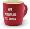 printplanet® Kaffeebecher mit Gravur – personalisierte SoftTouch Tasse Rot – Wunschtext eingraviert – Keramik-Becher mit edler Oberfläche – 300 ml – Geschenk für Büro & Zuhause
