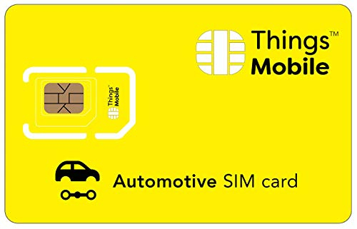 SIM-Karte für Automobile – Things Mobile – Weltweite Abdeckung, Netzwerk mit Mehreren Netzbetreibern GSM/2G/3G/4G LTE, ohne Festkosten, ohne Fälligkeit mit wettbewerbsfähigen Tarifen. 10 € Guthaben
