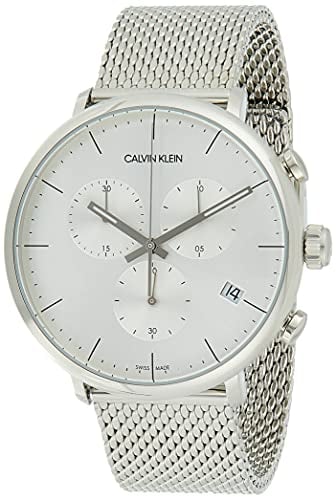 Calvin Klein Unisex Erwachsene Chronograph Quarz Uhr mit Edelstahl Armband K8M27126