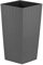 Simpa 27L 27 Litre Grey Large Square Rattan Planter Pot - 51cm (H) x 26.5cm (W) x 26.5cm (D) - Suitable for Indoor and Outdoor use.