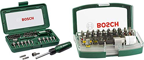 Bosch 46tlg. Schraubendreher-Set & 32tlg. Schrauberbit-Set mit Farbcodierung