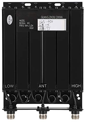 Lazmin Duplexor para repetidor de Radio, repetidor de Radio de 25 W UHF de 6 cavidades Duplexor Tipo SGQ-450 (TX: 456.175 MHz RX: 466.175MHZ)
