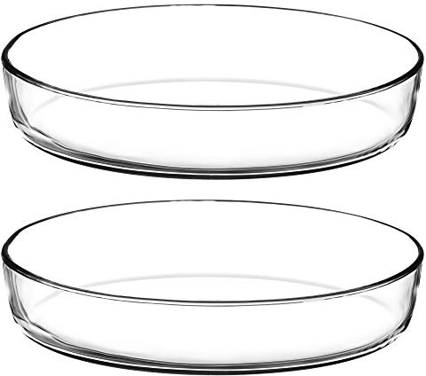 2X Glass Oval Ovenware Cake Non Stick Cooking Microwave Dish