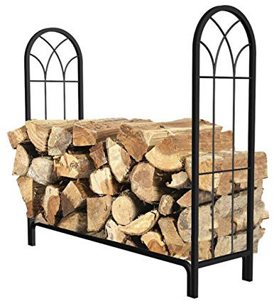 FYZS Funkenschutzgitter Große Kapazitäts-Log Lagerung Brennholz Racks Holzständer Holzkorb Kaminbestecke Heavy Duty Stahl Kamin Log-Rack -120 × 35 × 112 cm