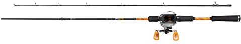 Abu Garcia MAX STX Casting Rute und Bait Cast Rollen Combo – Baitcasting Setup für das Raubfischangeln – Hecht, Barsch, Zander, Grey/Orange