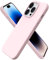 ORNARTO Cover per iPhone 14 Pro Silicone 6.1 Pollici, Custodia Compatibile con iPhone 14 Pro Cover, Morbido Silicone Liquido Protezione, in Gomma Gel Morbida con Fodera in Microfibra-Rosa Creta