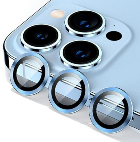 Camera Protectors Compatible with iPhone 13 13 Mini A Set of 2 Blue Glass