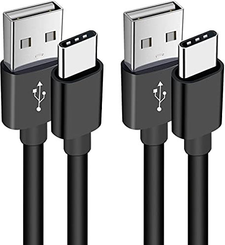 Catchke Pack Of 2,4 FT USB C Cable 5A Fast Charge,USB A to Type C Charger Cord Support USB 2.0 480Mbps Data Transfer Compatible w/ Galaxy S10 S9 Plus S21,Note 10 9,USB A Charger/USB-C Device,Black