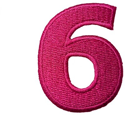 Catch the Patch Nummer Rosa - (Größe: 4,9 x 3,7 cm) – Hochwertiger Stickpatch zum Aufnähen oder Aufbügeln – Für Shirts, Jacken, Taschen & mehr
