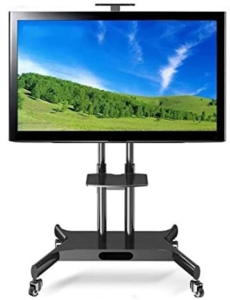 TV Stand Bracket Floor Rolling TV Cart For 32 To 70 Inch LED LCD Flat Panel Screen,Swivel Portable Universal Trolley TV Stand For Hospitals Classrooms Company