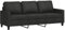 vidaXL Sessel, Sofa Relaxsessel mit gepolstertem Sitz Armlehnen, Fernsehsessel Loungesessel Metallgestell, Polstersessel Ruhesessel für Wohnzimmer, Schwarz Stoff