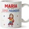 Mugffins Tazza Personalizzata in ceramica per FIDANZATA 11 oz / 350 ml - In italiano - Sei Super! - Idea regalo per compleanno, anniversario, natale