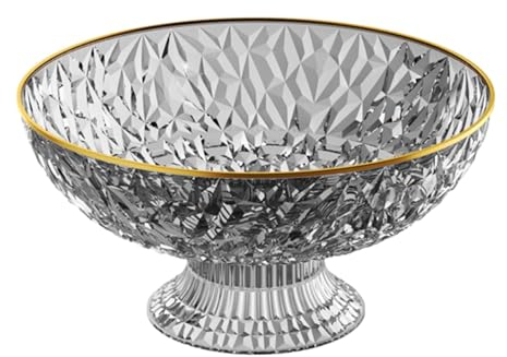 kowaku Frutero con escurridor, Cesta coladora de Verduras, contenedor Multiusos Decorativo Redondo Duradero, Grande para Centro de Mesa, Gris