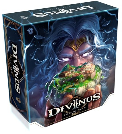 Lucky Duck Games Divinus Jeu de société – Devenez un demi-dieu dans une campagne de dieux grecs contre les dieux nordiques ! Jeu de stratégie de pose de carreaux Legacy pour enfants et adultes, à