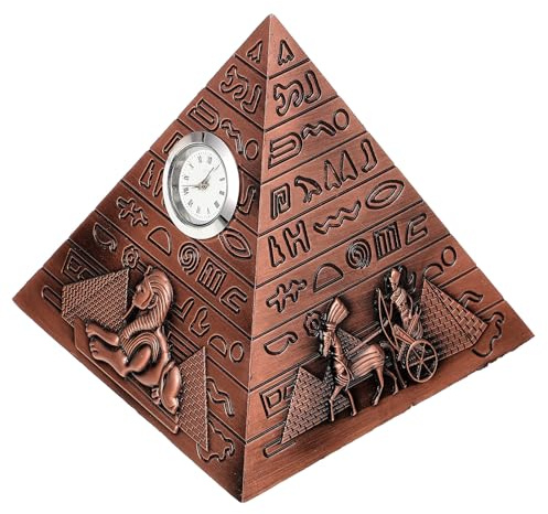 AOKWAWALIY 1stück Uhr Ornament Aus Legierung Im Ägyptischen Stil Kreative Tischdeko Für Wohnzimmer Büro Und