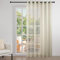 Topfinel Voile Gardinen mit Ösen Vorhänge Dekoschal mit Stickerei für Wohnzimmer Schlafzimmer 1er Set je 260x300cm (HxB)